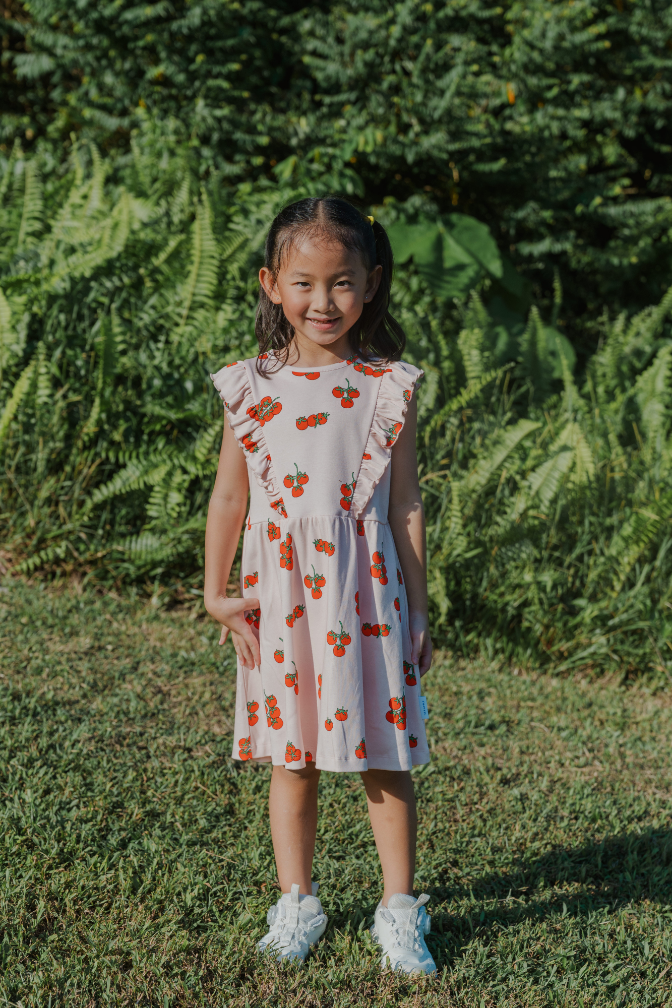 Tomato Ruffled Dress