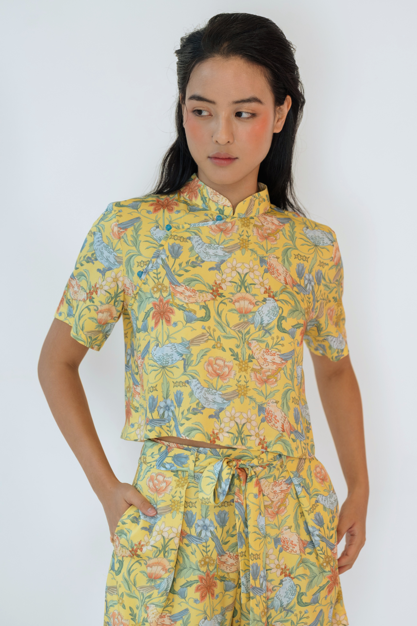 Canary Song Pleated Shorts