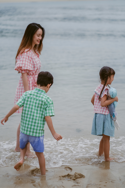 Green Check Relaxed Shirt