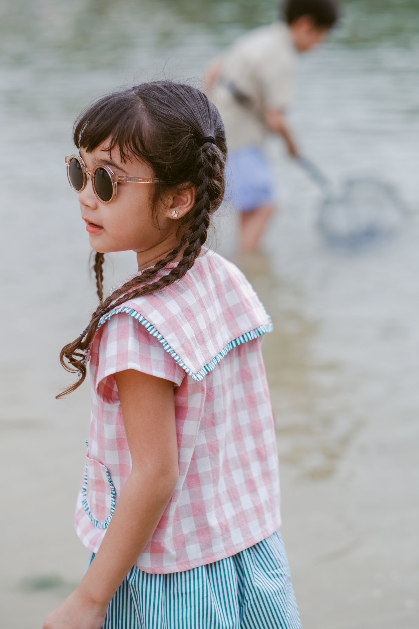 Pink Check Phoebe Two Piece Set