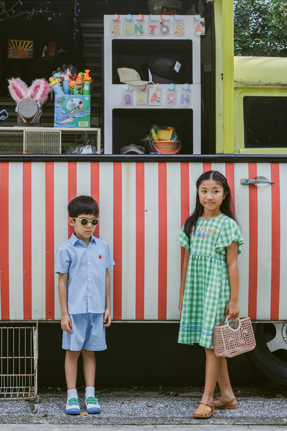 Green Check Molly Dress