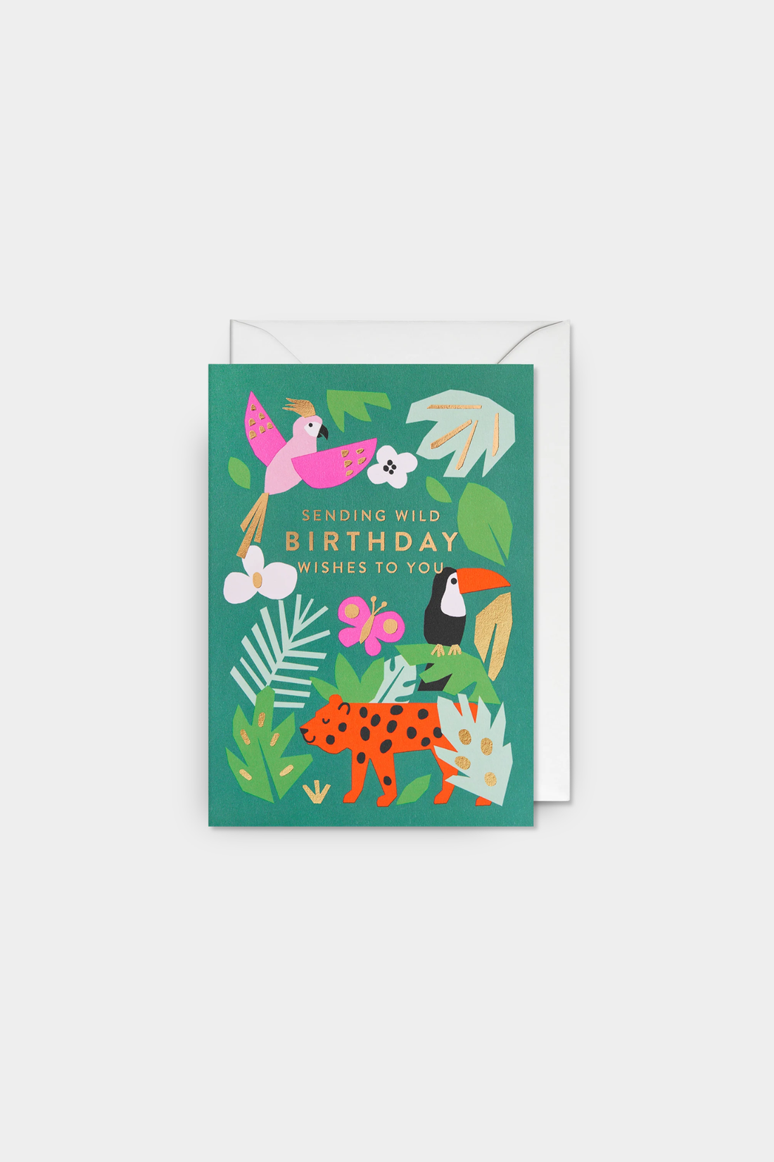 Sending Wild Birthday Wishes Jungle Greeting Card
