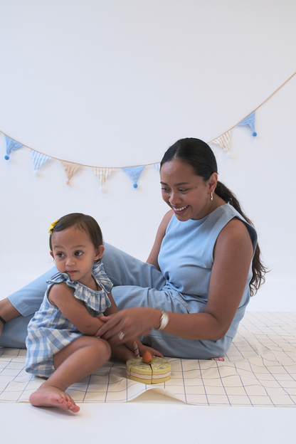 Cornflower Blue Boxy Tank &amp; Relaxed Pants Set