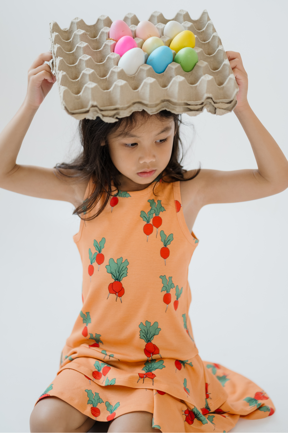 Radish Two Tiered Sleeveless Dress