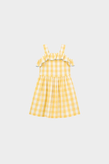 Yellow Check Kelly Dress