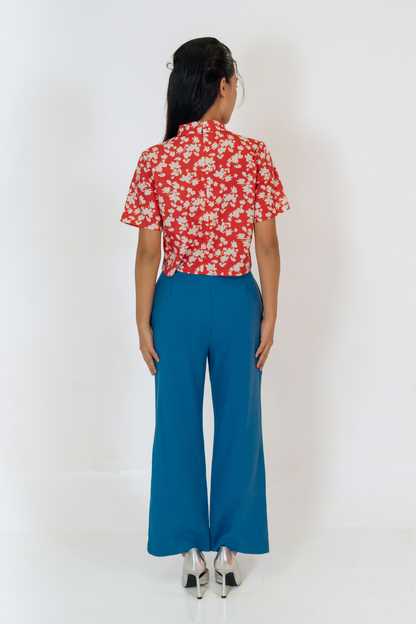 Ruby Bloom Cheongsam Top