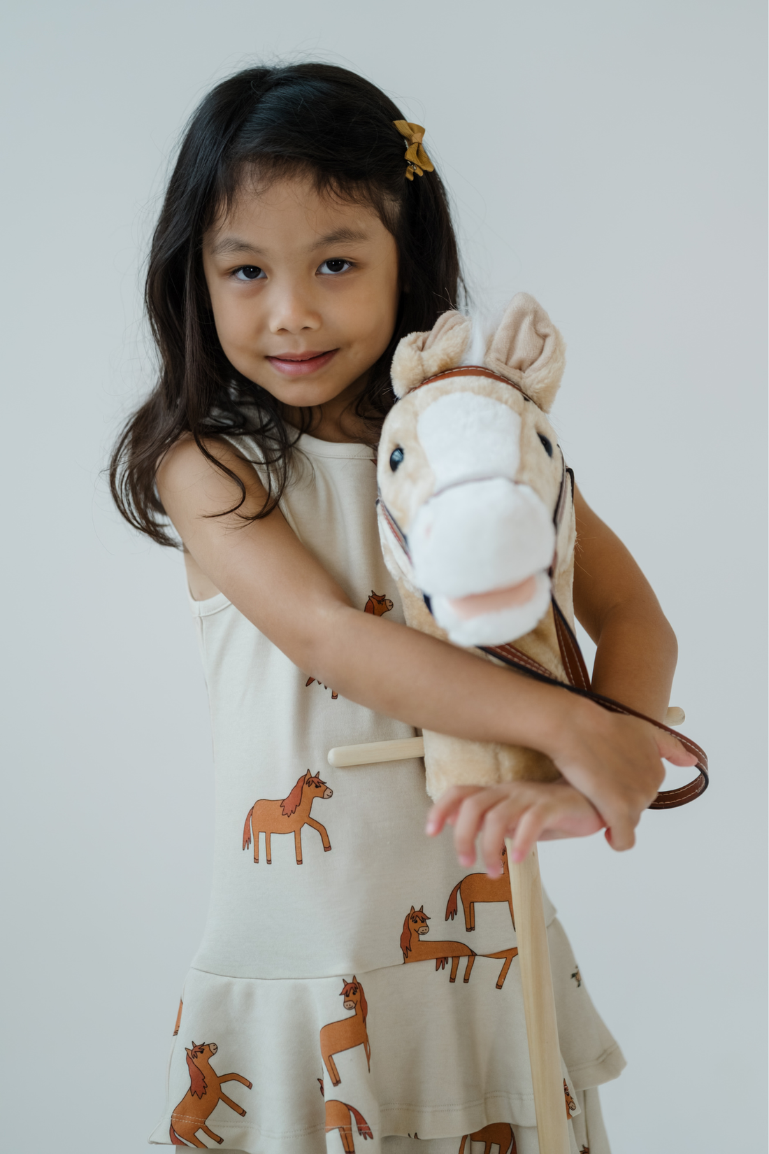 Horse Run Two Tiered Sleeveless Dress