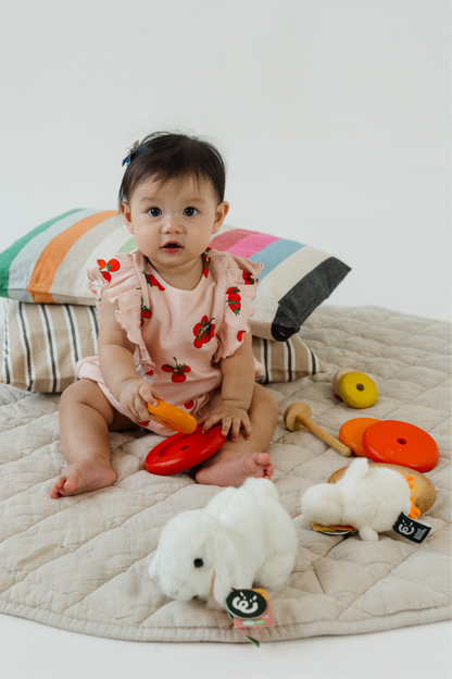 Tomato Ruffled Bloomers Playsuit