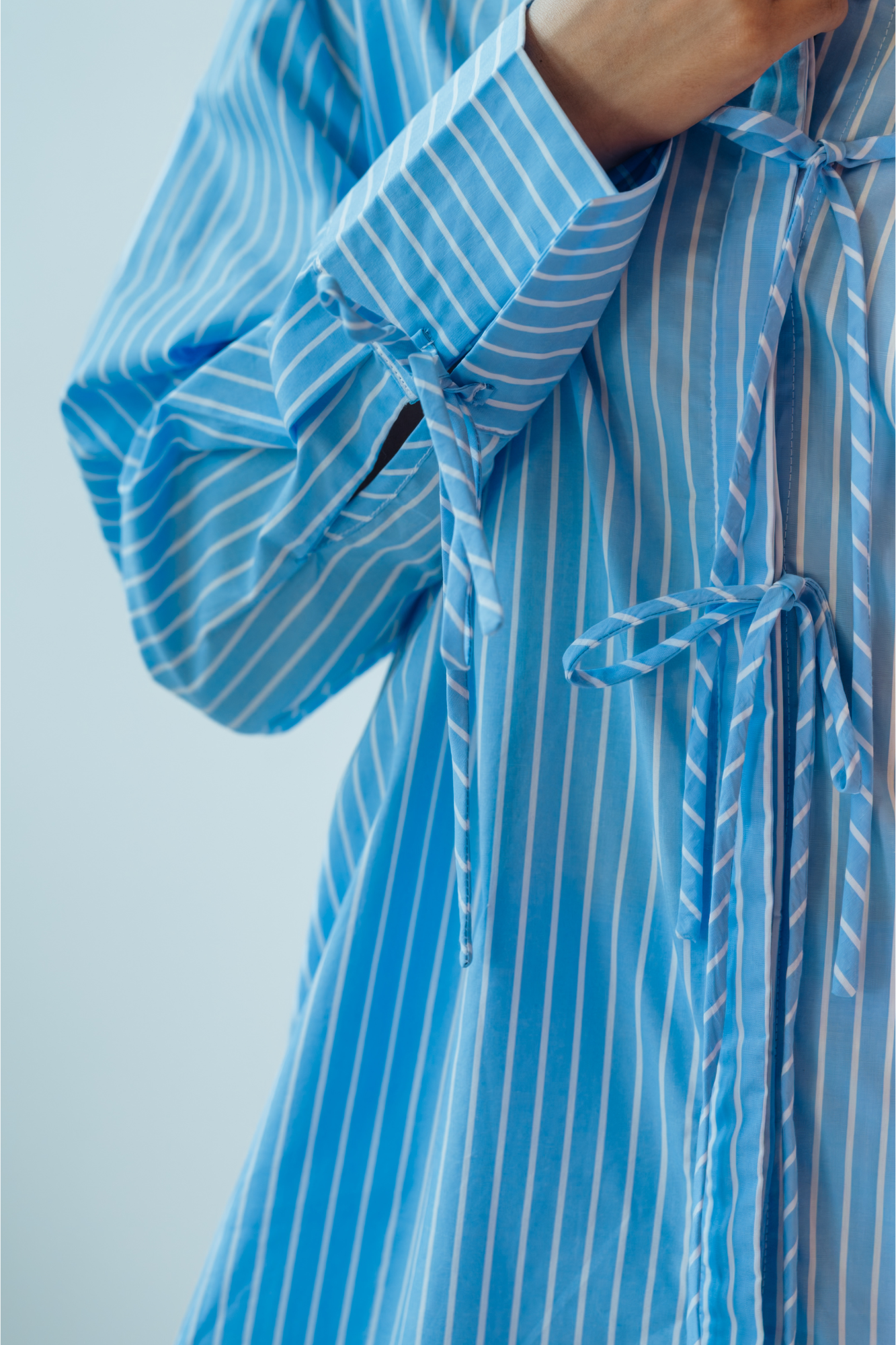 Indigo Stripe Oversized Shirt