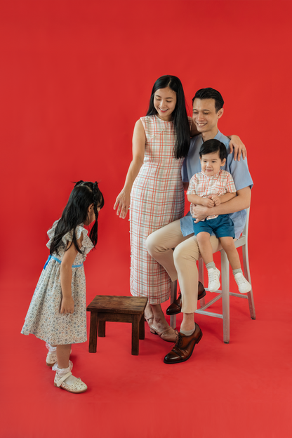 Heather Plaid Sleeveless Cheongsam