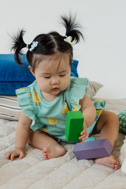 Chicks Mint Ruffled Bloomers Playsuit