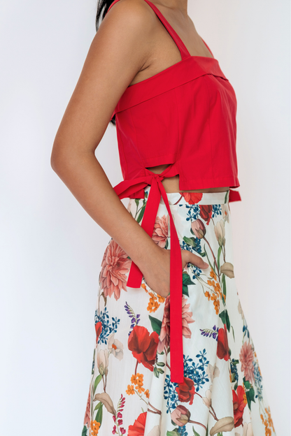 Red Garnet Cropped Top