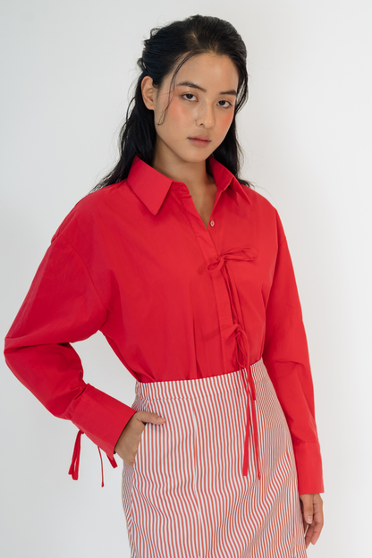 Red Garnet Oversized Shirt