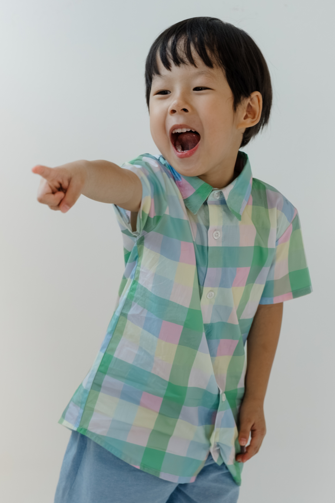 Lavender Plaid Collared Shirt