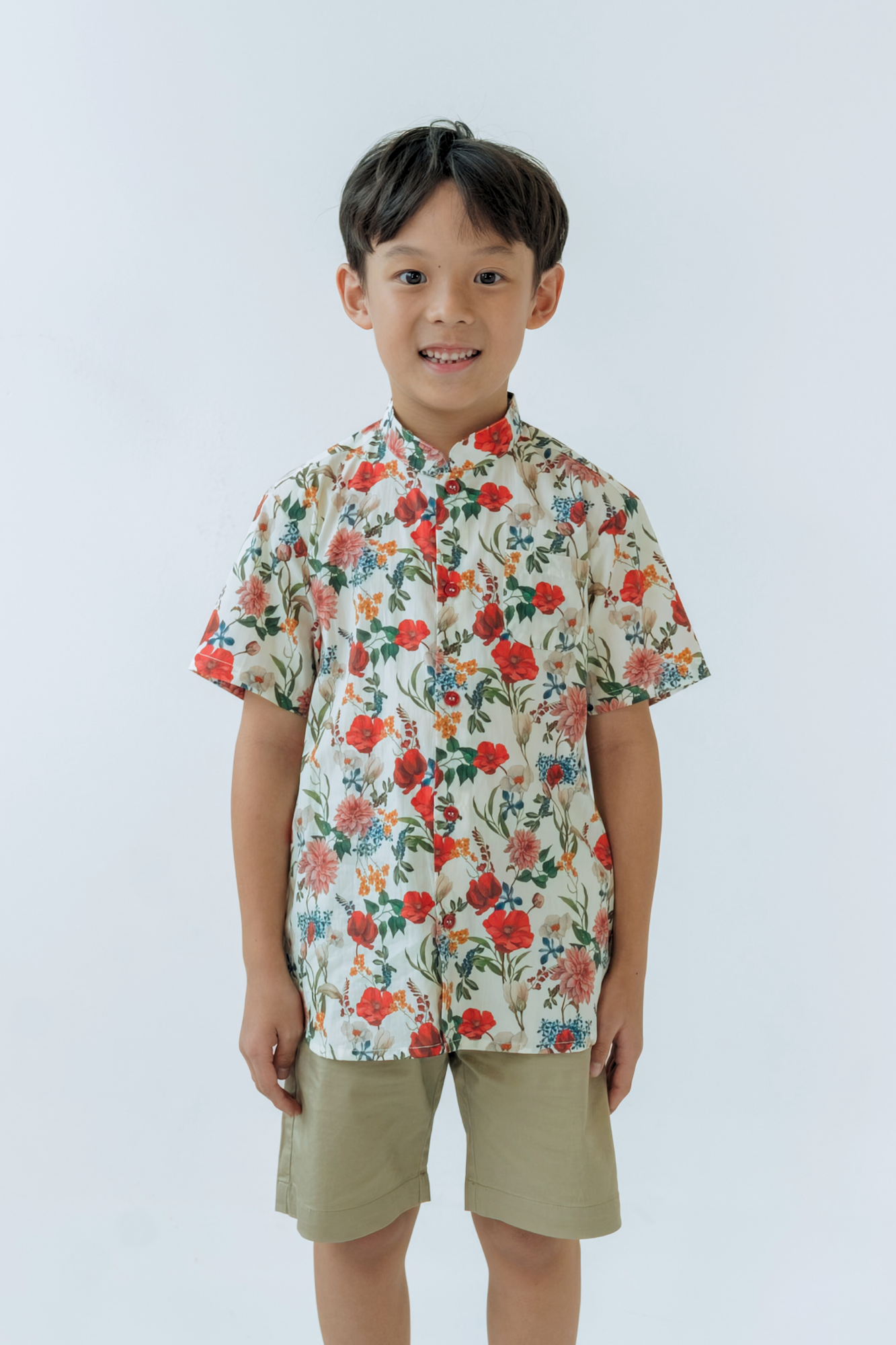 Poppy Garden Mandarin Shirt