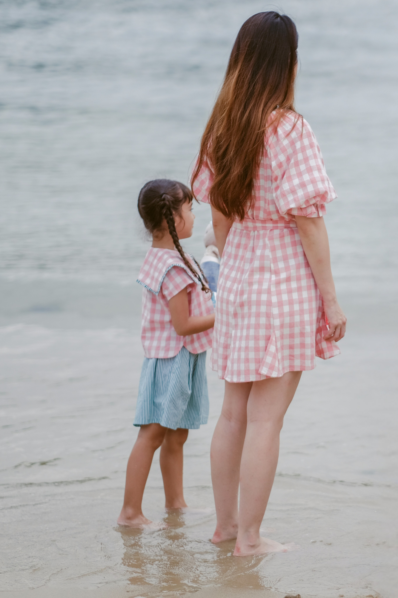 Pink Check Relaxed Mini Dress