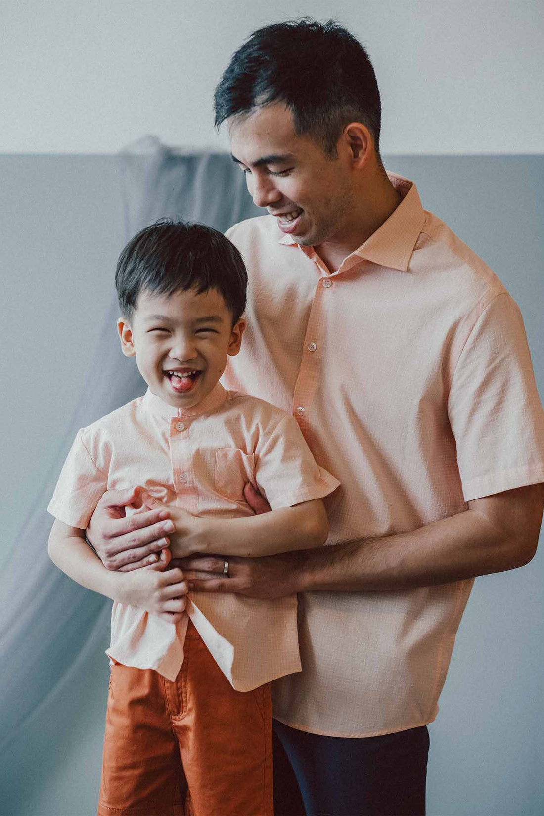 Melon Check Mandarin Shirt
