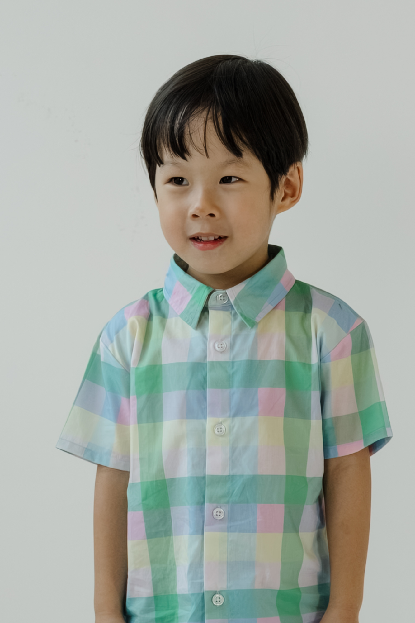 Lavender Plaid Collared Shirt