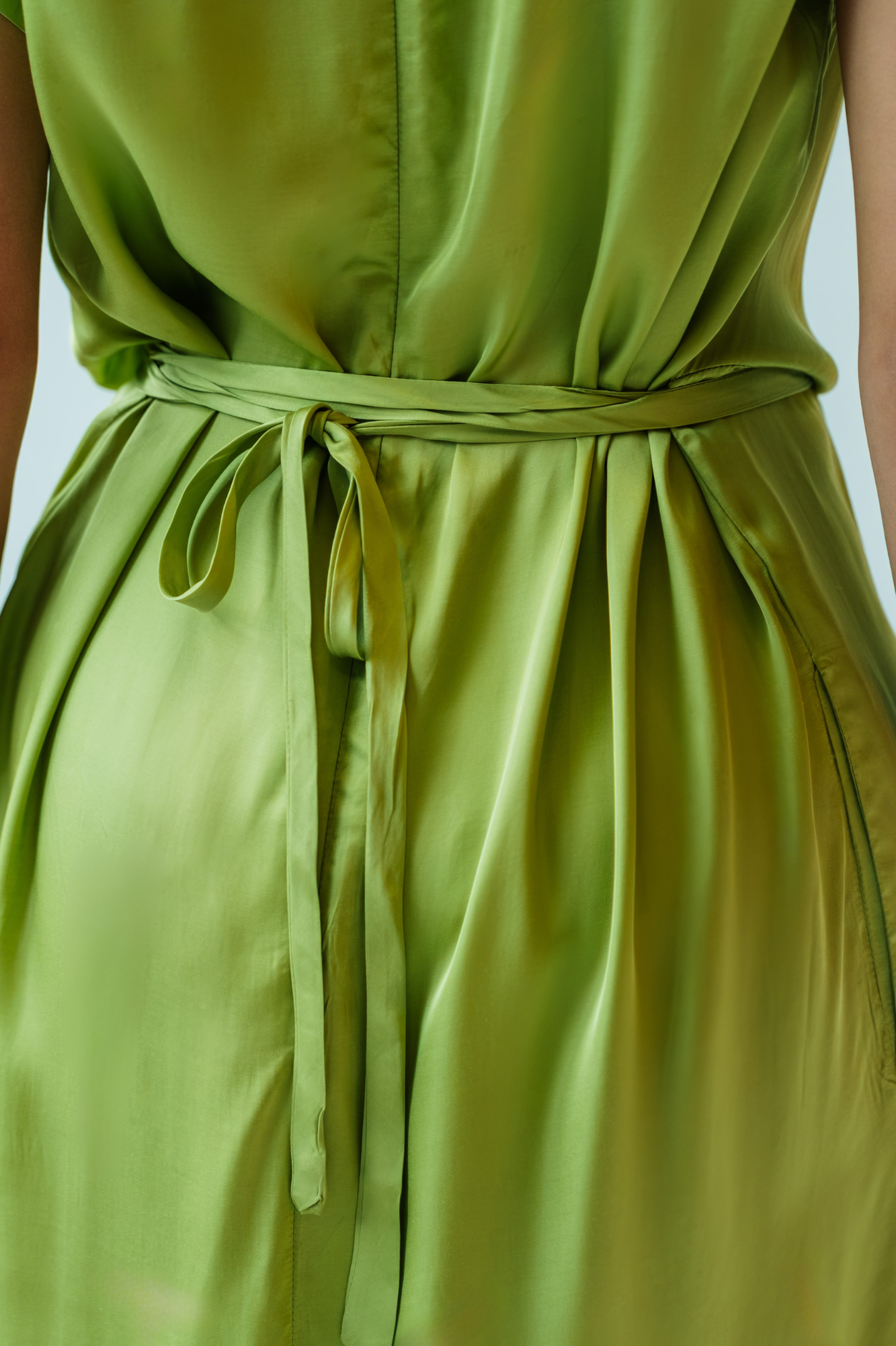 Chartreuse Cowl Neck Dress