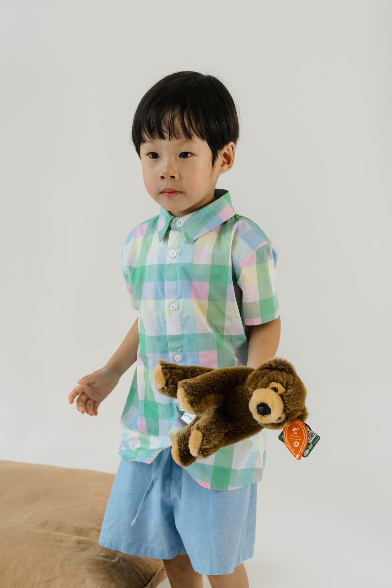 Lavender Plaid Collared Shirt