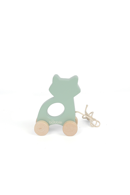 Bubble Wooden Raccoon Pull Along Toy