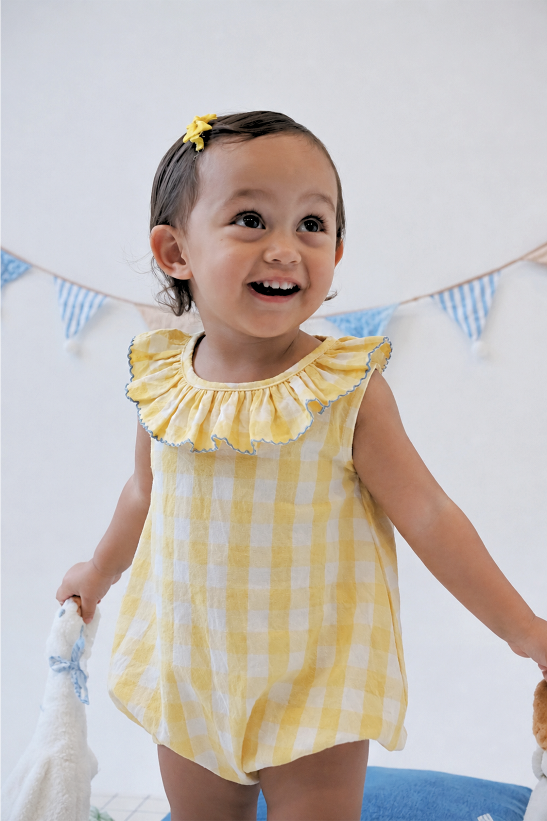 Yellow Check Leah Sunsuit