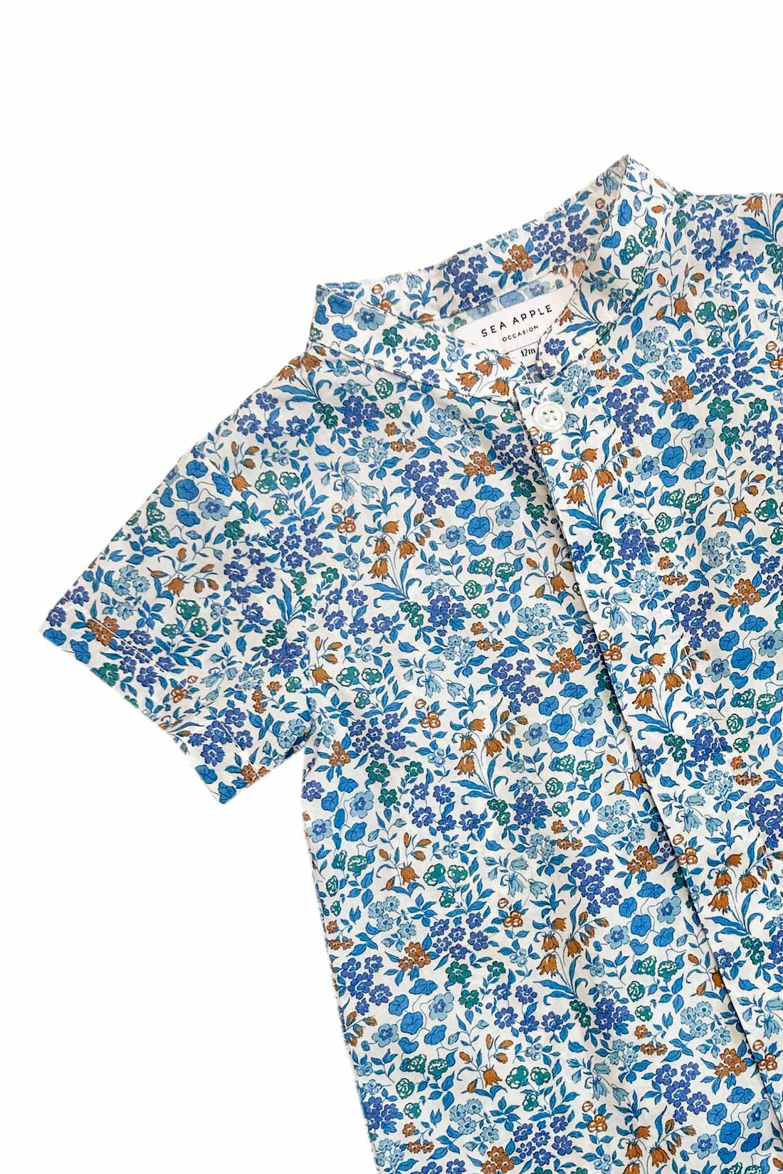 Blue Floret Liberty Mandarin Romper