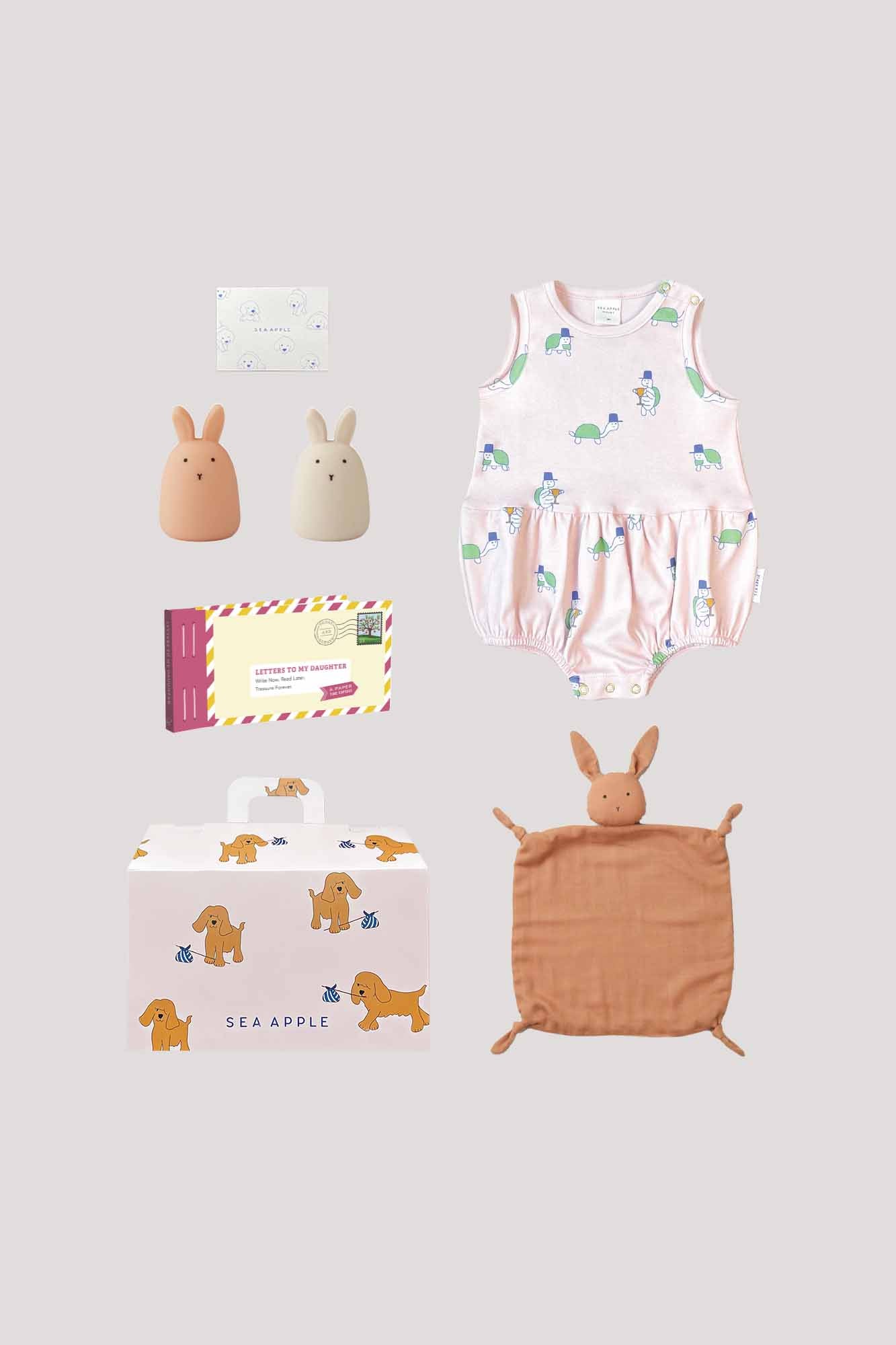 Personalisable Baby Girl Caramel Gift Set