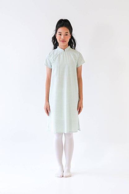 Bamboo Check Grace Cheongsam