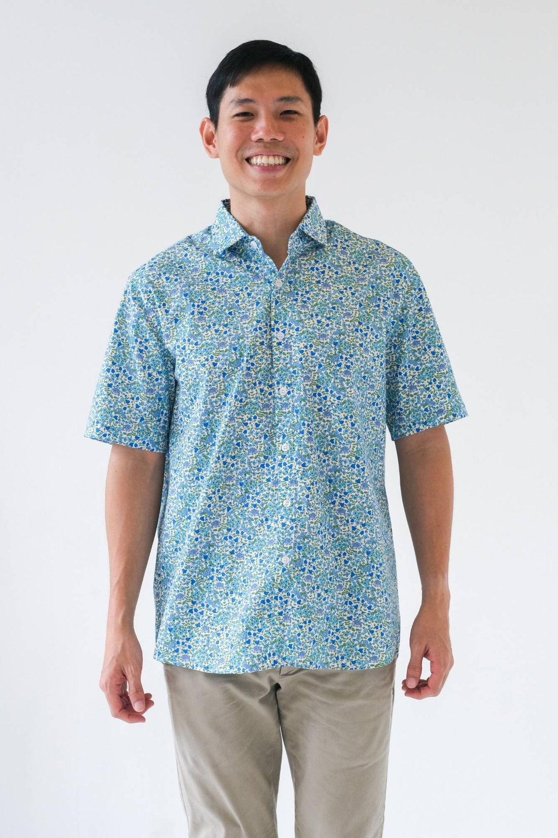 Blue Chorus Mens Collared Shirt