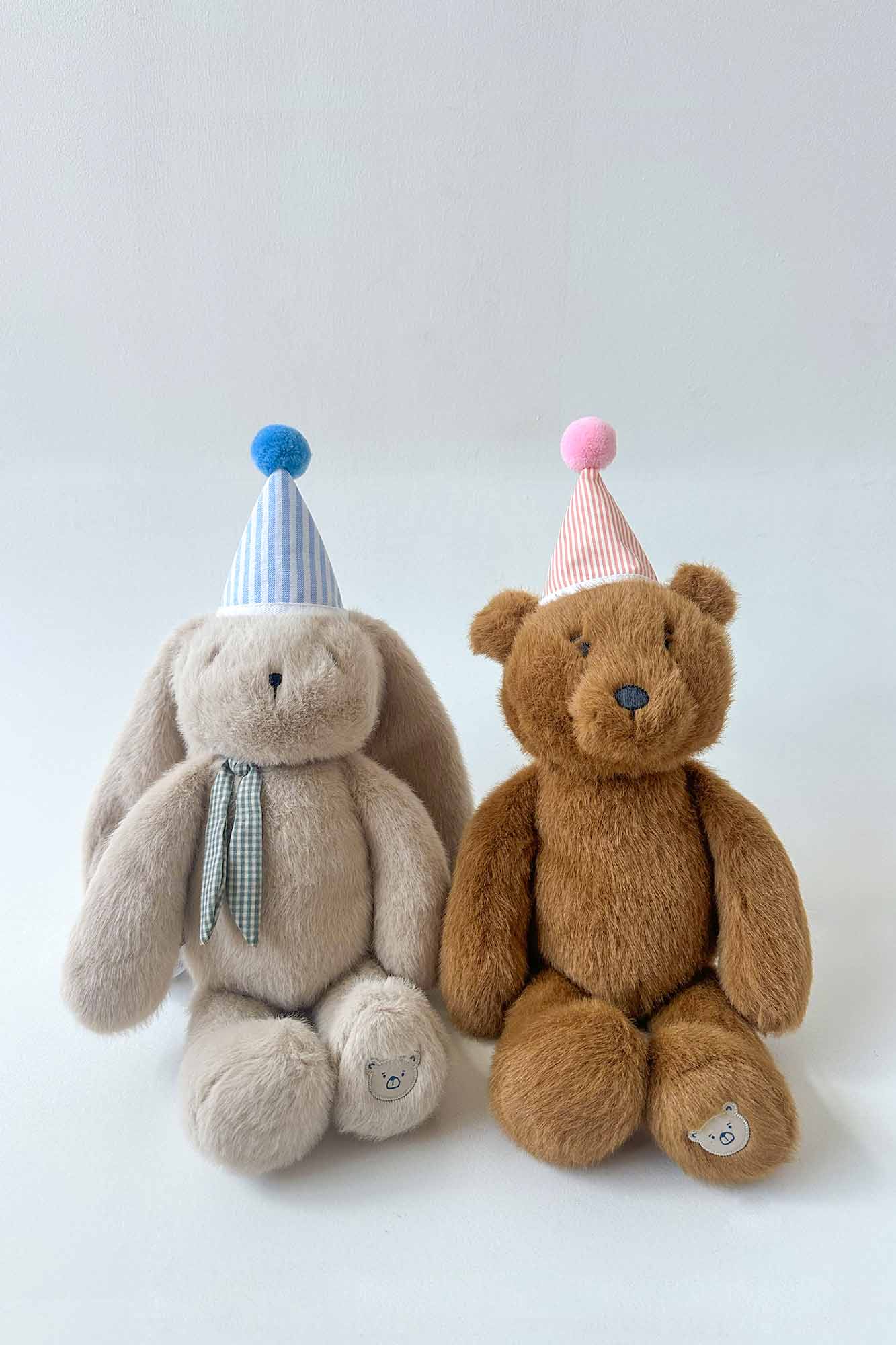 Mini Plush Party Hat Pink Stripes