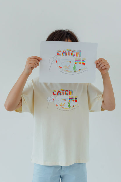 Colour Me! Catch Me Sand Oversized Tee