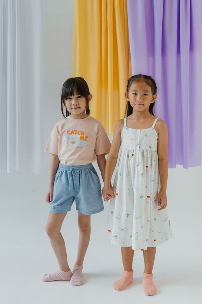 Catch Me Midi Dress - Cloud
