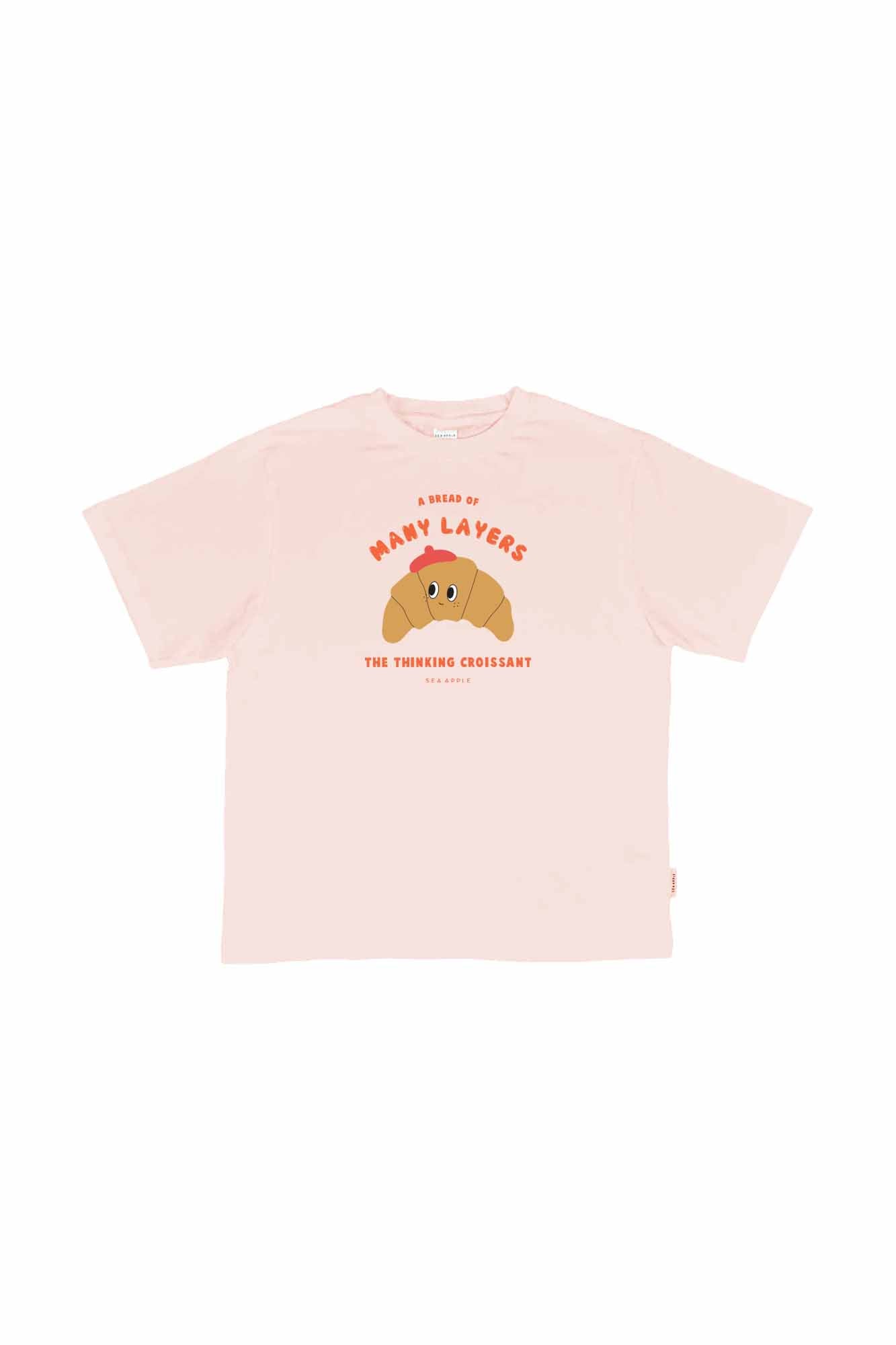 Clemént Croissant Blush Oversized Tee