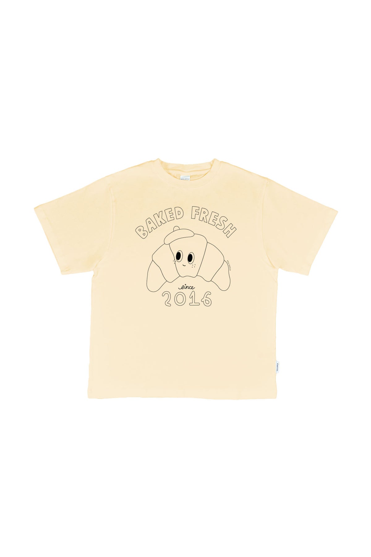 Colour Me! Croissant Sand Oversized Tee