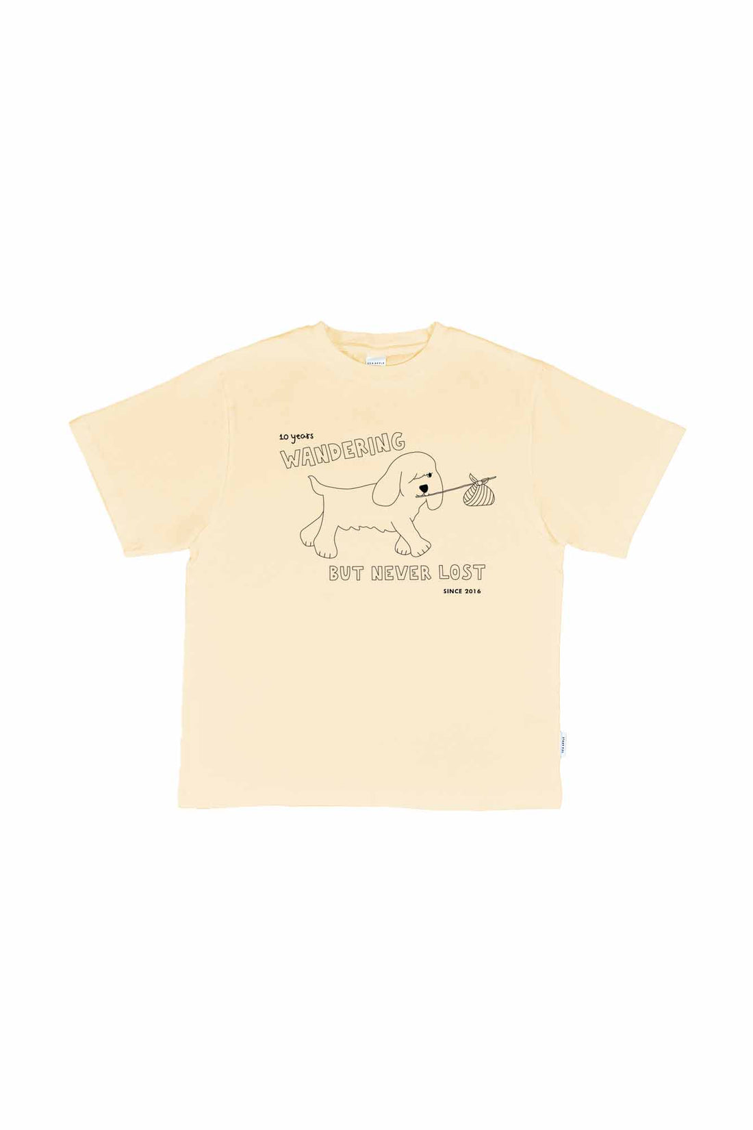 Colour Me! Runaway Dog Sand Oversized Tee