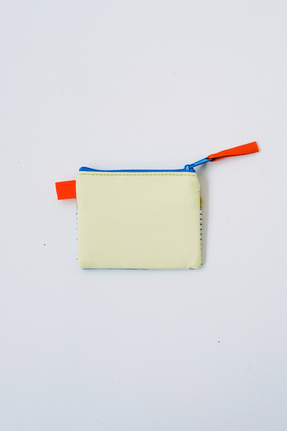 Personalisable Lemon Stripe Flat Pouch