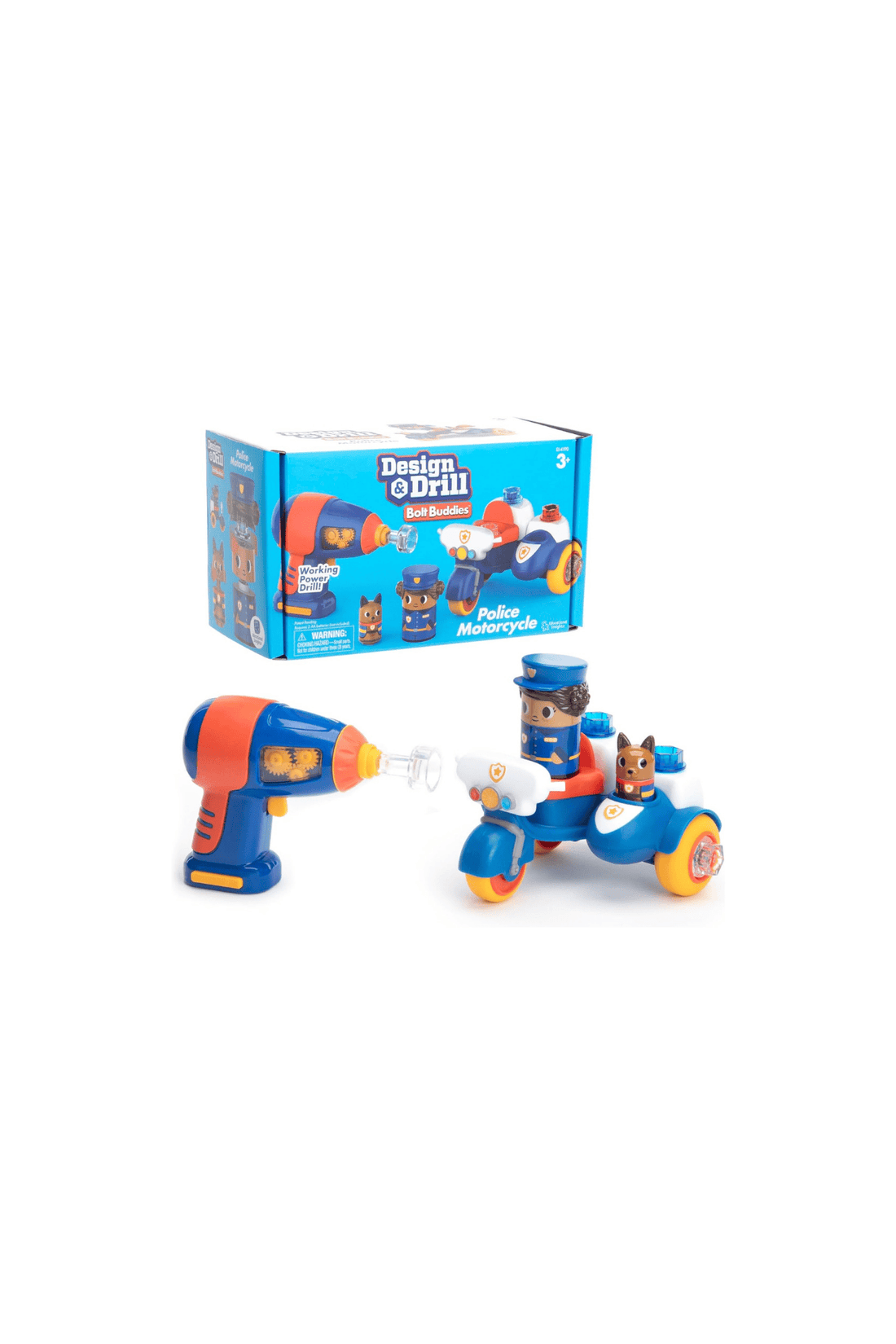 Design &amp; Drill Bolt Buddies Police Motorcycle