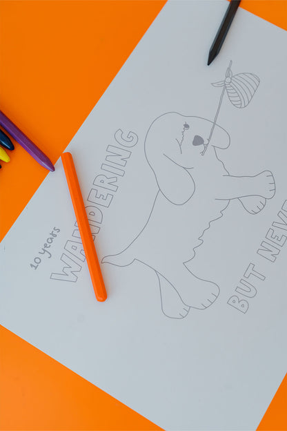 Colour Me! Runaway Dog Cloud Oversized Tee