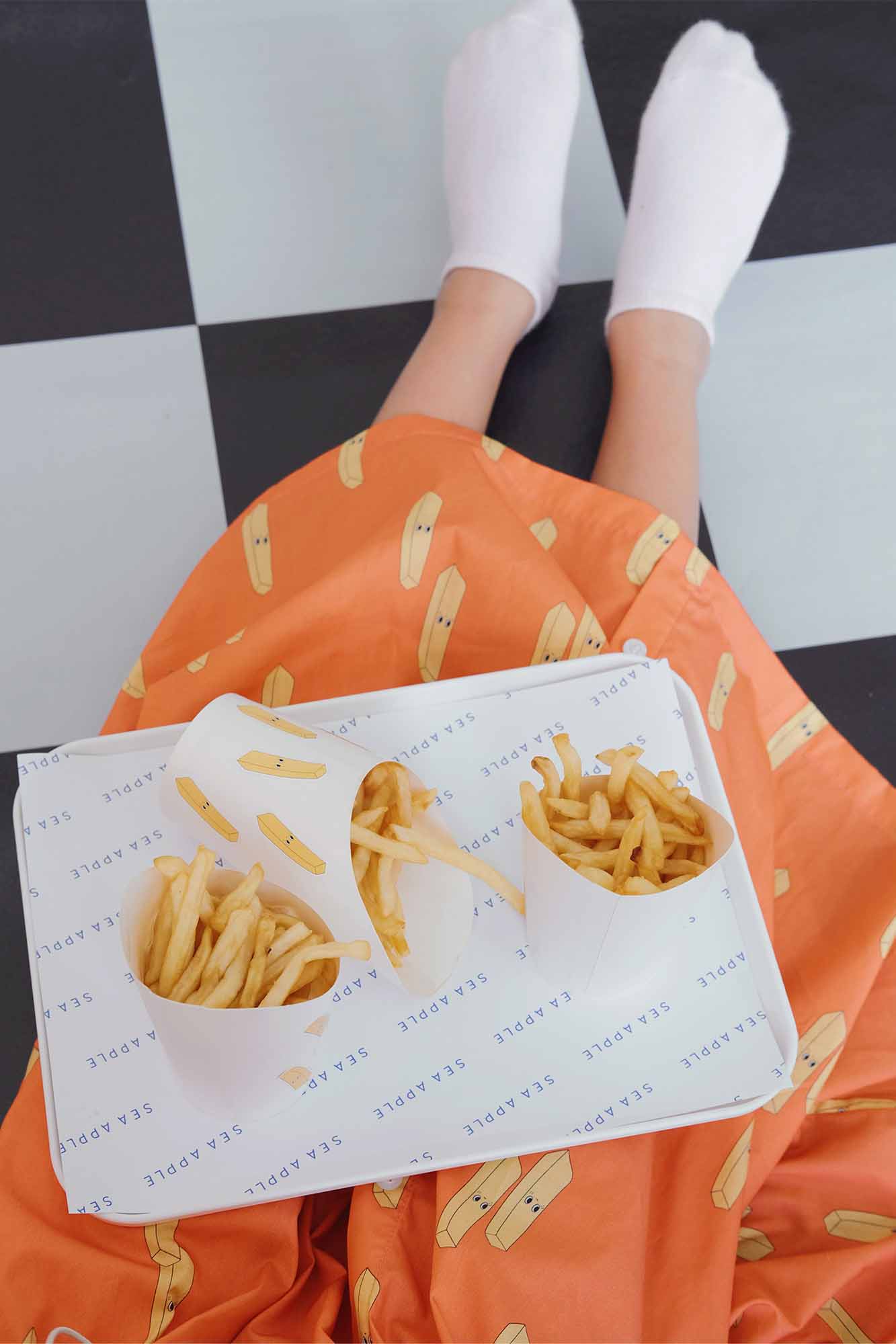 Fries Paperbag Midi Skirt