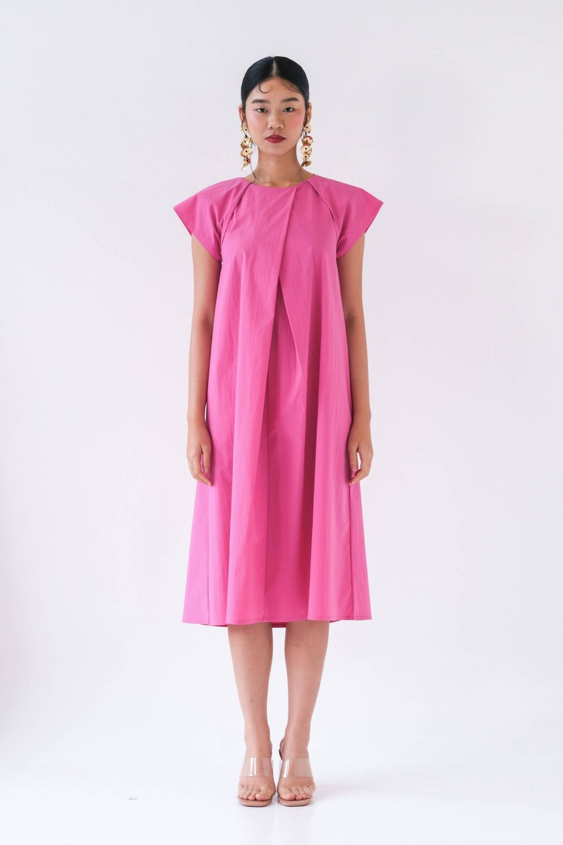 Fuschia Pleated Dress