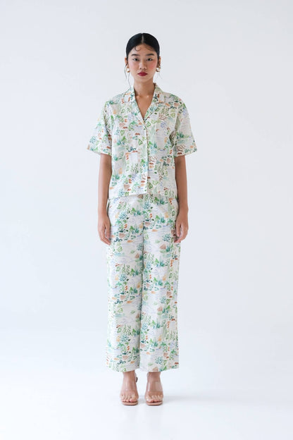 Garden of Eden Relaxed Top &amp; Flared Pants