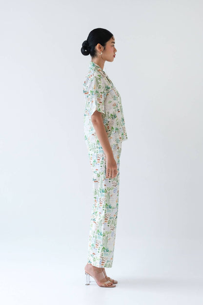 Garden of Eden Relaxed Top &amp; Flared Pants