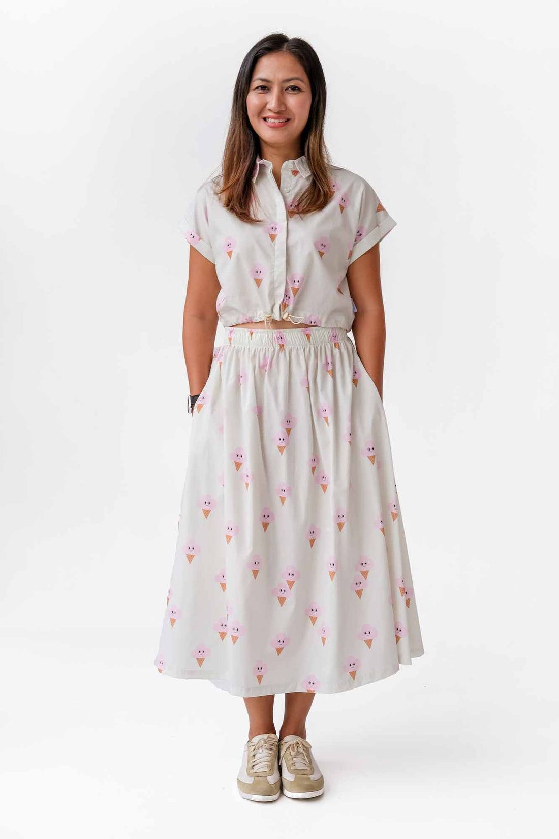 Illy Ice Cream Ladies Midi Skirt