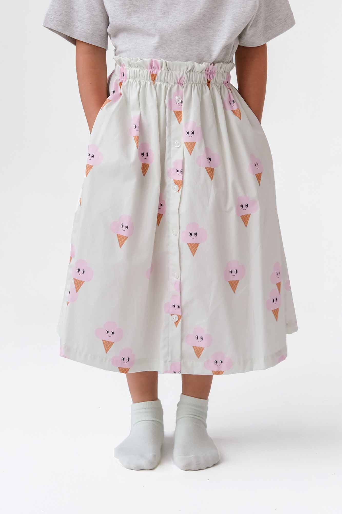 Illy Ice Cream Paperbag Midi Skirt