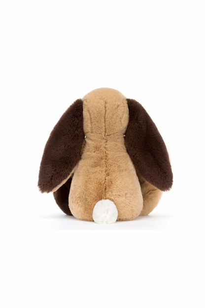 Personalisable Jellycat Bashful Bunny Patchwork Brown