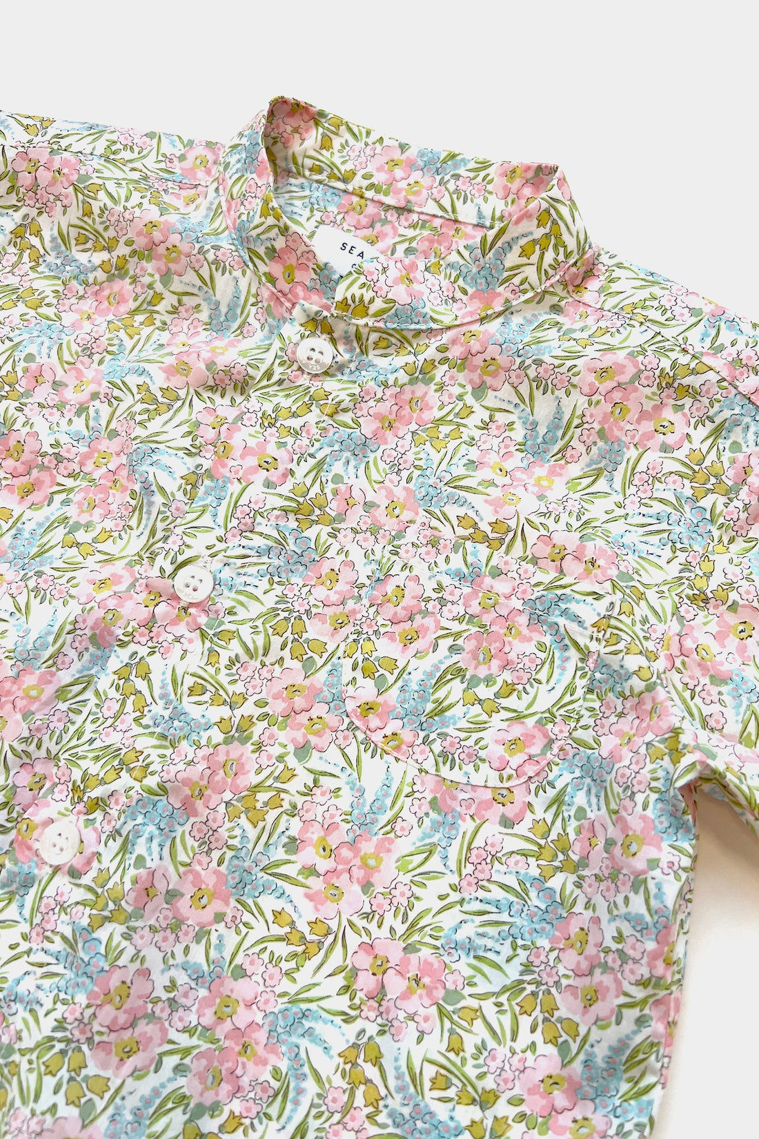 Petals At Shore Liberty Mandarin Shirt