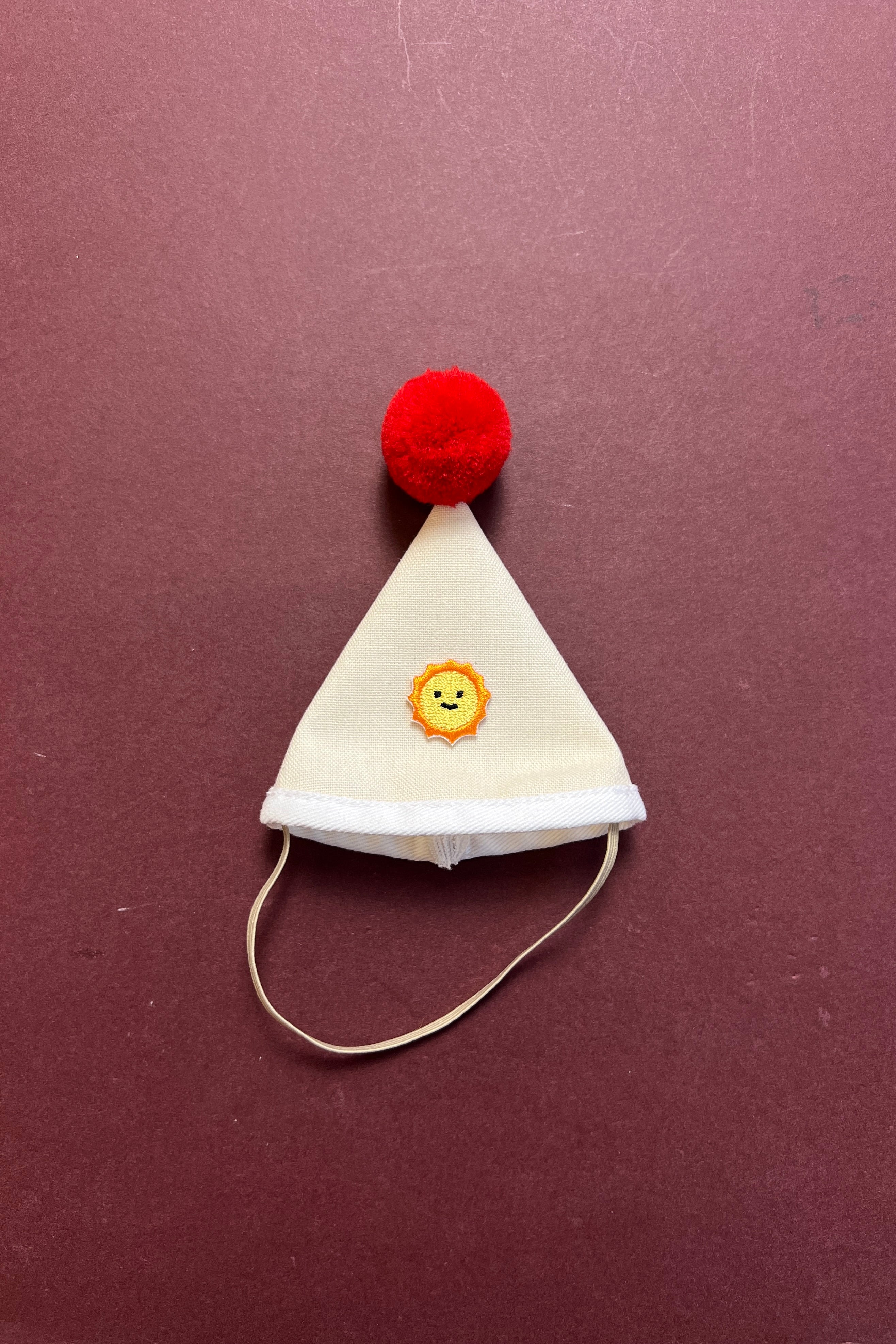 Mini Plush Party Hat Ivory