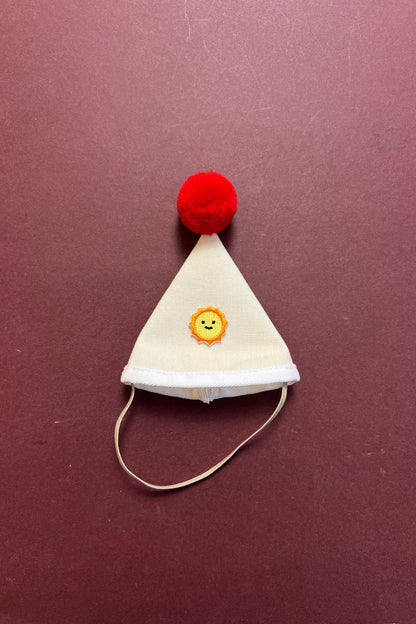 Mini Plush Party Hat Ivory