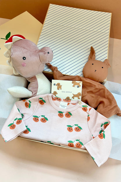 Personalisable Baby Girl Tangerine Gift Set